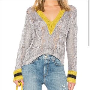 Rag & Bone Emma Cropped V Neck Sweater